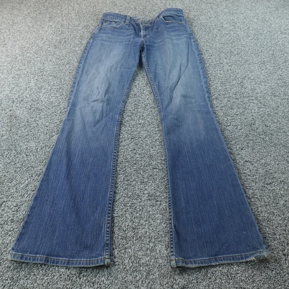 Buckle BKE Jeans Womens 29 Dark Blue Denim Pants Low Rise Flare Bell Stretch Y2K